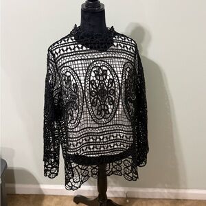 Black lace top